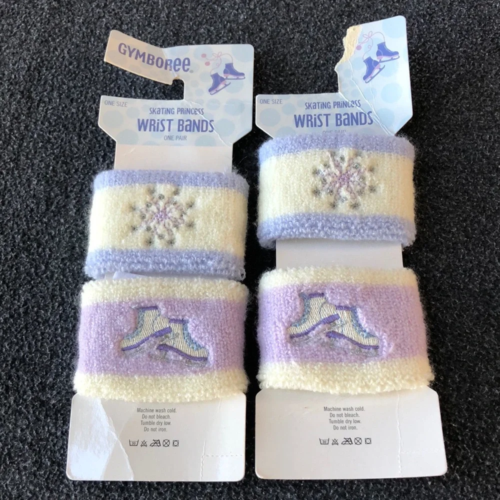 Gymboree Girls Skating Princess Ice Skating Wristbands 2 Pairs Size OS